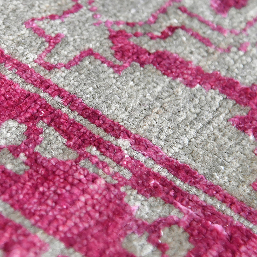 Dazzle Area Rug, Pink, 8' x 10', Medallion