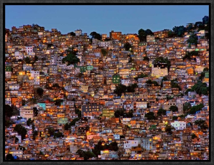 "Nightfall In The Favela Da Rocinha"  by Adelino Alves, 17x13"