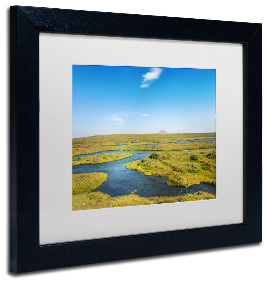 Philippe Sainte-Laudy ''Blue Liquid'' Matted Framed Art