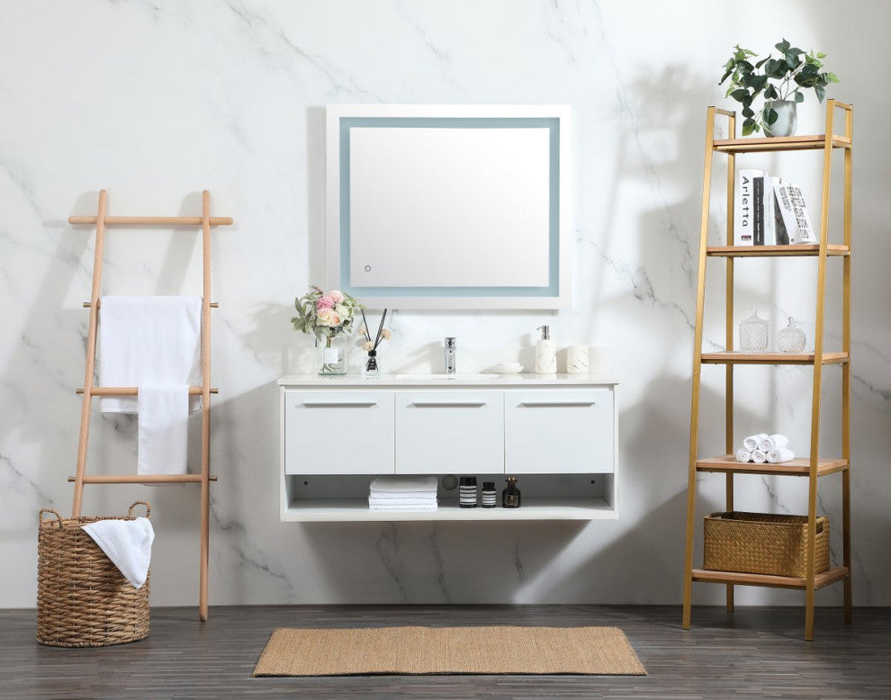 Elegant Decor Roman Bathroom Vanity White