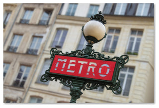 Cora Niele 'Paris Metro Signpost' Canvas Art, 30" x 47"