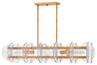 Fredrick Ramond Seraphina Medium Four Light Linear, Distressed Brass