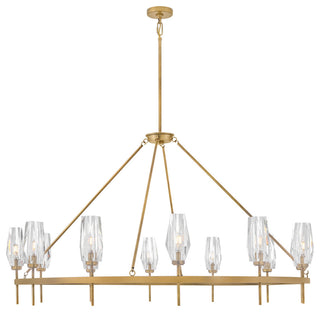 Hinkley Lighting 38259 Ana 12 Light 58"W Crystal Ring Chandelier - Heritage