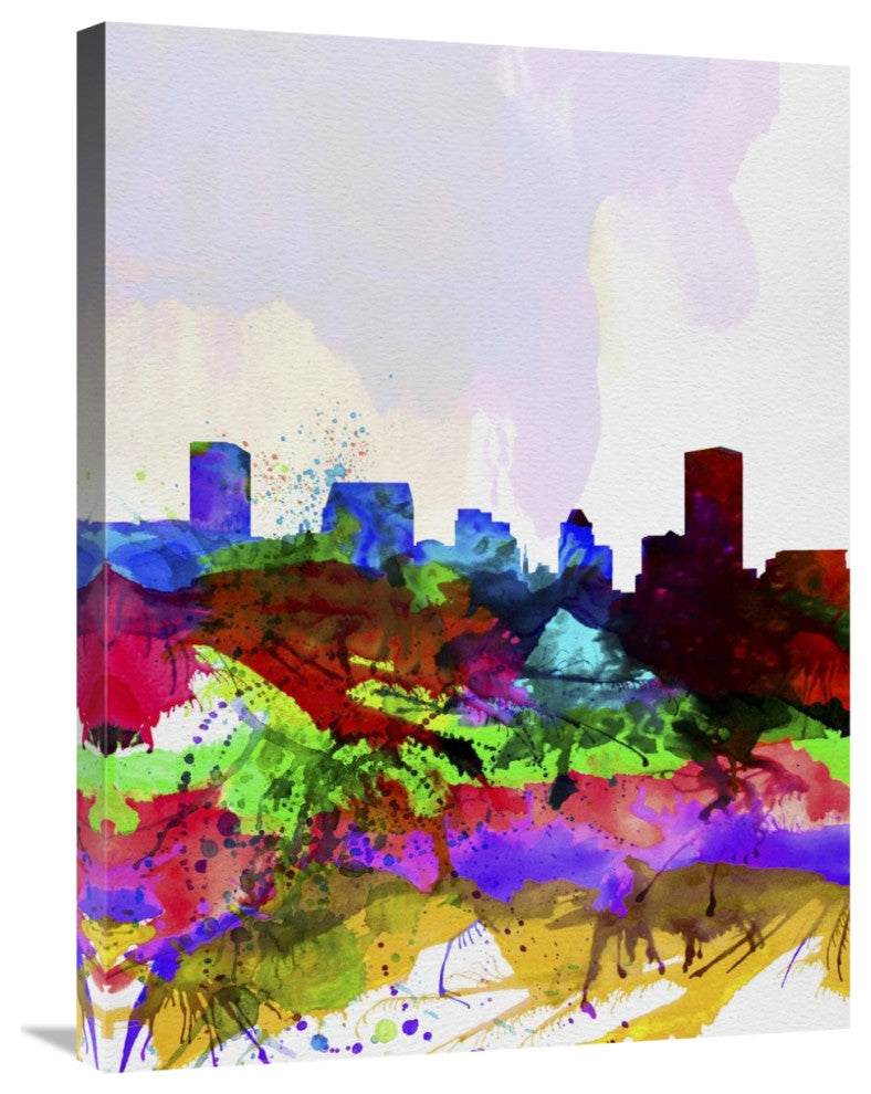 "Baltimore Watercolor Skyline" Fine Art Print