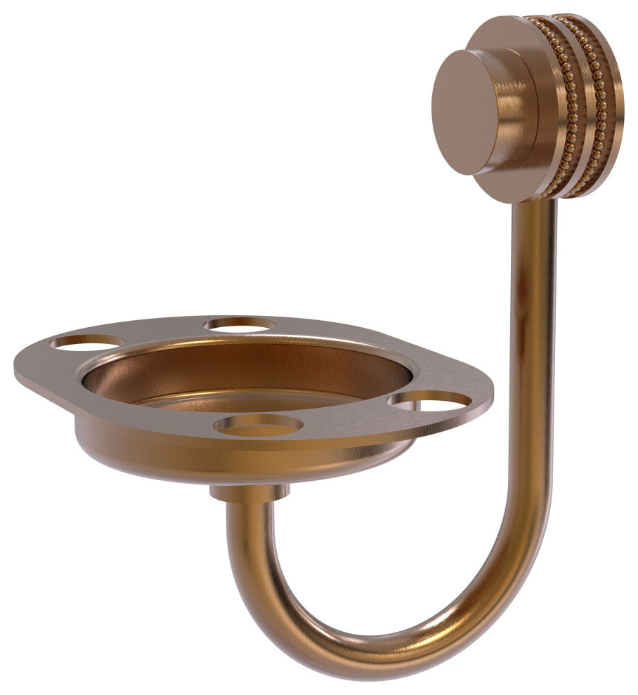 Venus Toothbrush Holder With Dotted Accents, Brushed Bronze