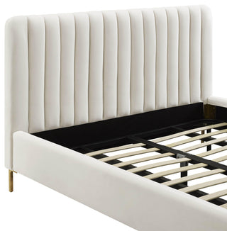 Angela Cream Bed in Queen - Cream
