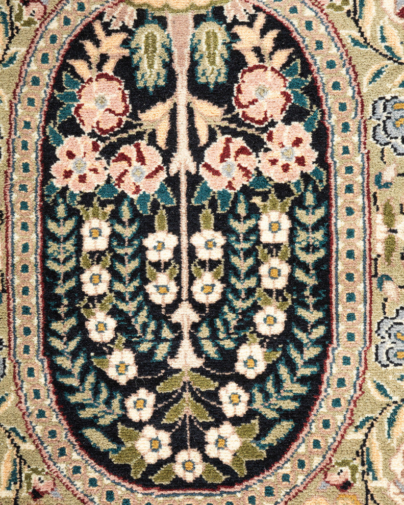 Ngwesaung One-of-a-Kind Hand-Knotted Area Rug Black, 8'2"x10'6"