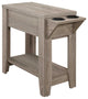 HomeRoots 28.75" x 12" x 22.5" Taupe Finish Accent Table