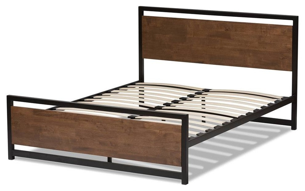 Gabby Black Finished Metal Queen Size Platform Bed