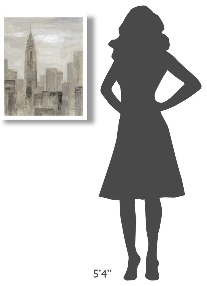 "City Blocks I Greige" Digital Paper Print by Silvia Vassileva, 22"x26"