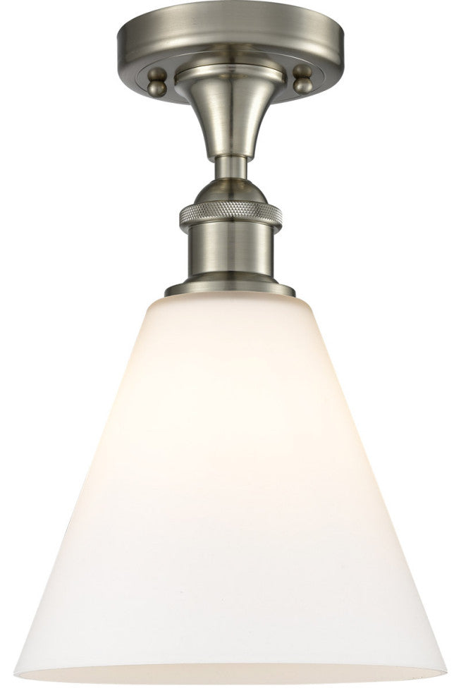 Innovations 516-1C-SN-GBC-81-LED 1 Light Semi-Flush Mount, Brushed Satin Nickel