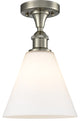 Innovations 516-1C-SN-GBC-81-LED 1 Light Semi-Flush Mount, Brushed Satin Nickel