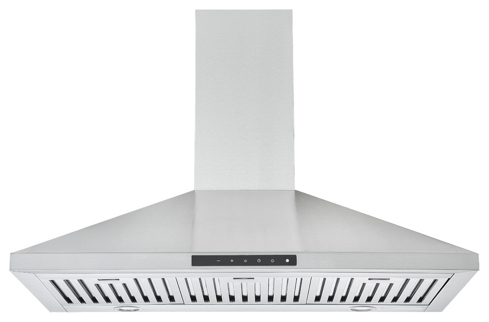 Wall Mount Pyramid Range Hood with Night Light, 36"