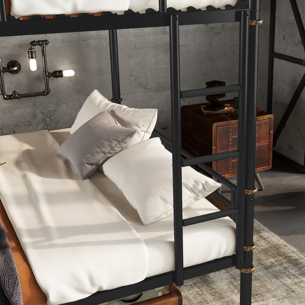 Gewnee Queen over Queen Metal Bunk Bed