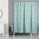 Songbird Pattern in Blue Shower Curtain