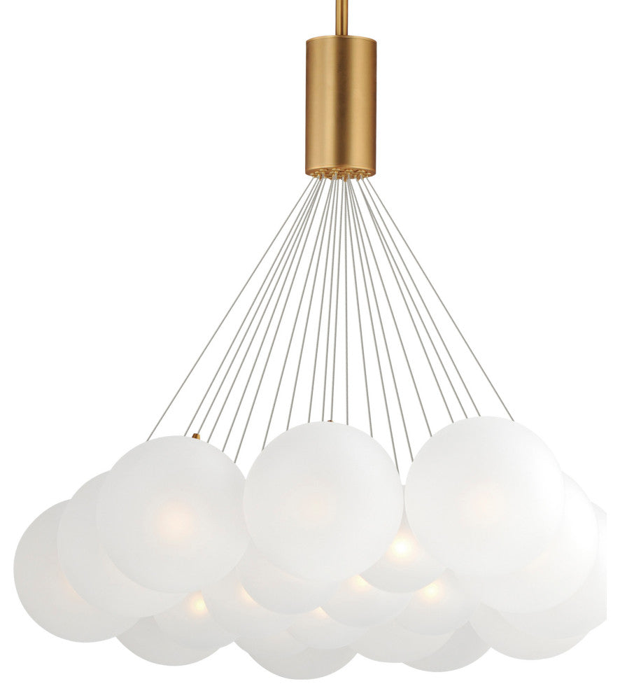 ET2 E25088 Burst 20 Light 35"W LED Multi Light Pendant - Gold / Translucent