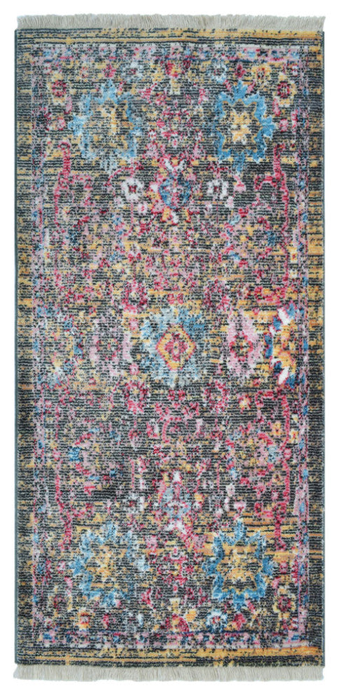 MACHINE MADE POLYESTER AREA RUGS  -Multicolor, Oriental ,Rugs for Living Room , [Runner] 2'6''x9'10''