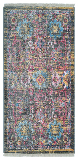MACHINE MADE POLYESTER AREA RUGS  -Multicolor, Oriental ,Rugs for Living Room , [Runner] 2'6''x9'10''