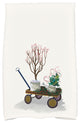 Farmhouse Holiday, Geometric Print Hand Towel, White, 18 x 30"