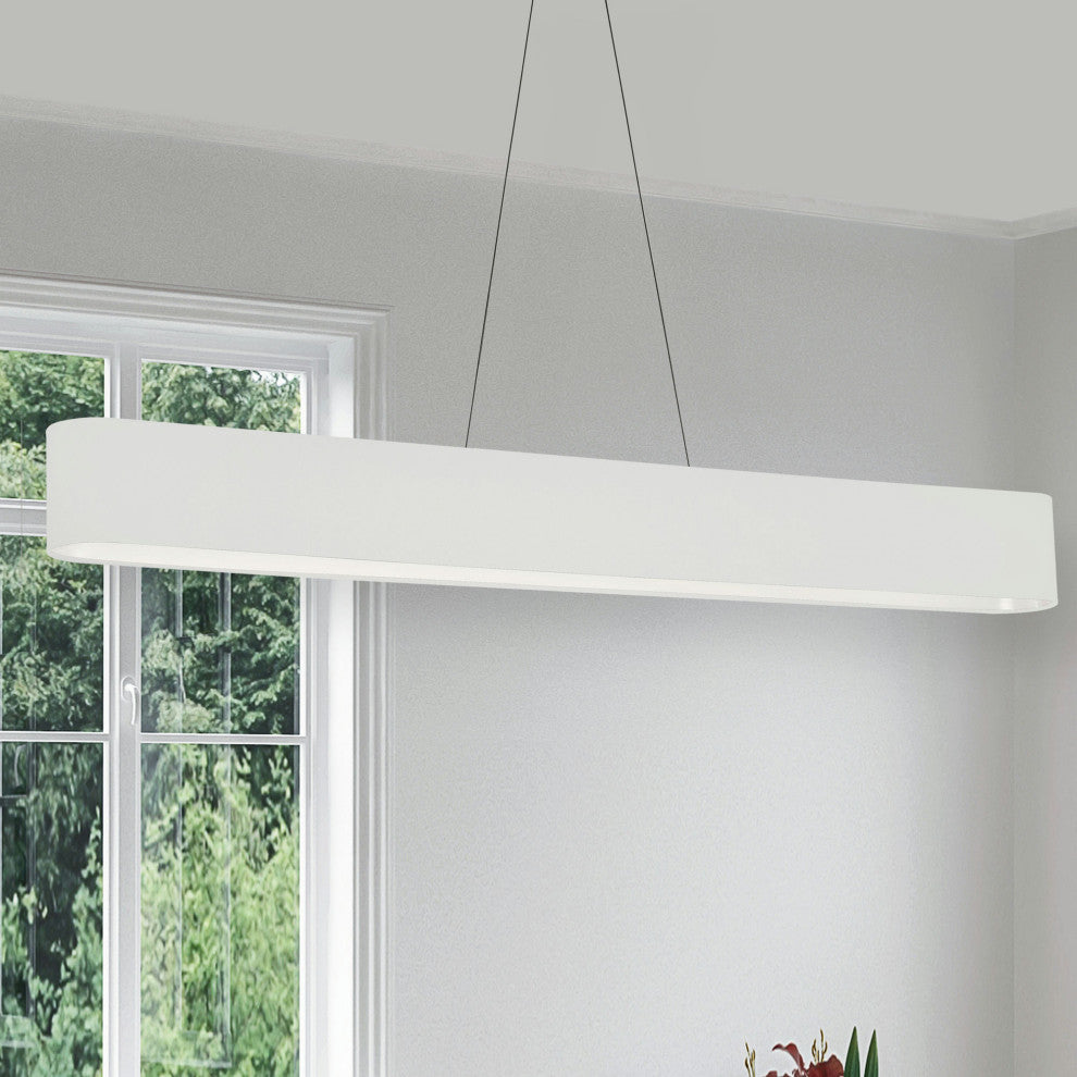 Aubrey 30W Horizontal Aged Brass Pendant w/ White Shade, AUB-R5030HP-AGB-790