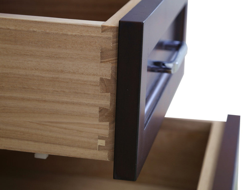 Aria 60" Bathroom Vanity, Chocolate, Carrara Marble, Double Vanity