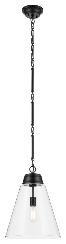 19.75" 1-Light Large Pendant With Clear Glass
