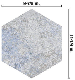 Emotion Hex Grey Porcelain Floor and Wall Tile