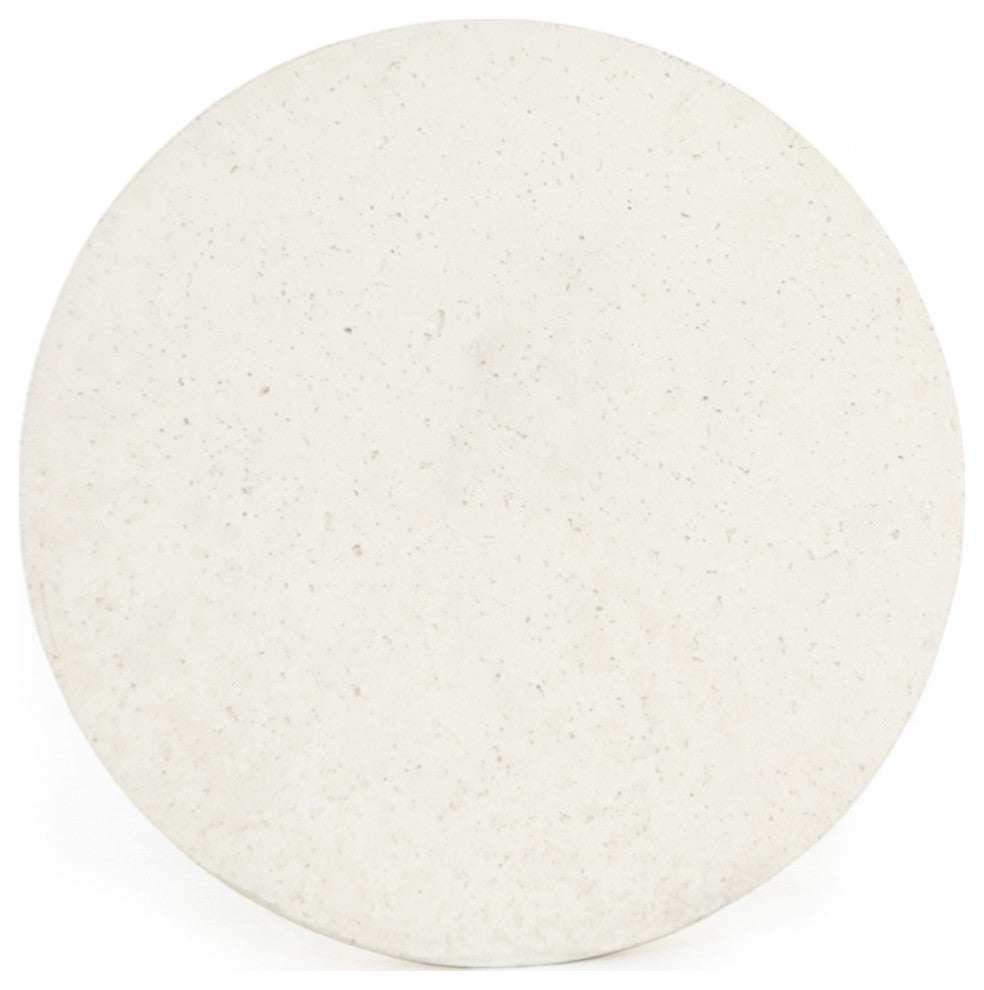 Koda Outdoor End Table-Textured White