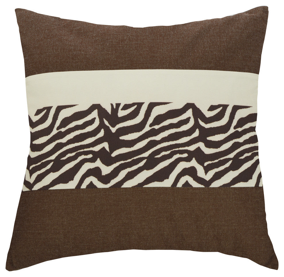 Dann Foley Square Linen Cushion Zebra Print Upholstery