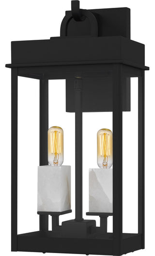 Carmen Two Light Outdoor Wall Lantern in Matte Black