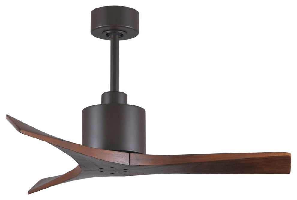 Matthews Fan, Mollywood Ceiling Fan, Textured Bronze, 42", Walnut