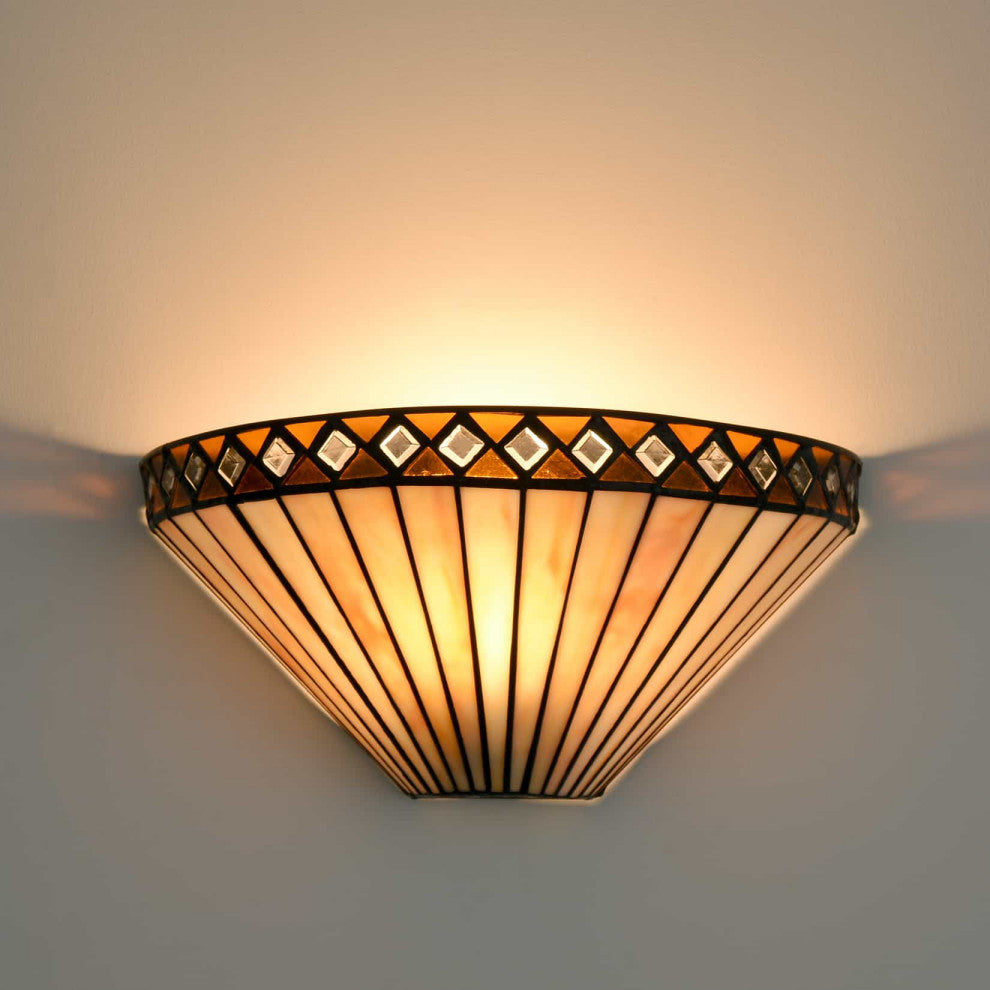 Tiffany Style Wall Sconce 1-Light Stained Glass Wall Light