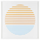 Safavieh Linear Horizon, 24 X 24 Inch, Orange/Ivory, Framed Wall Art