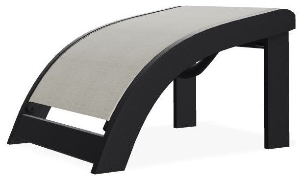 Adirondack Sling Outdoor Ottoman, Ella/Black