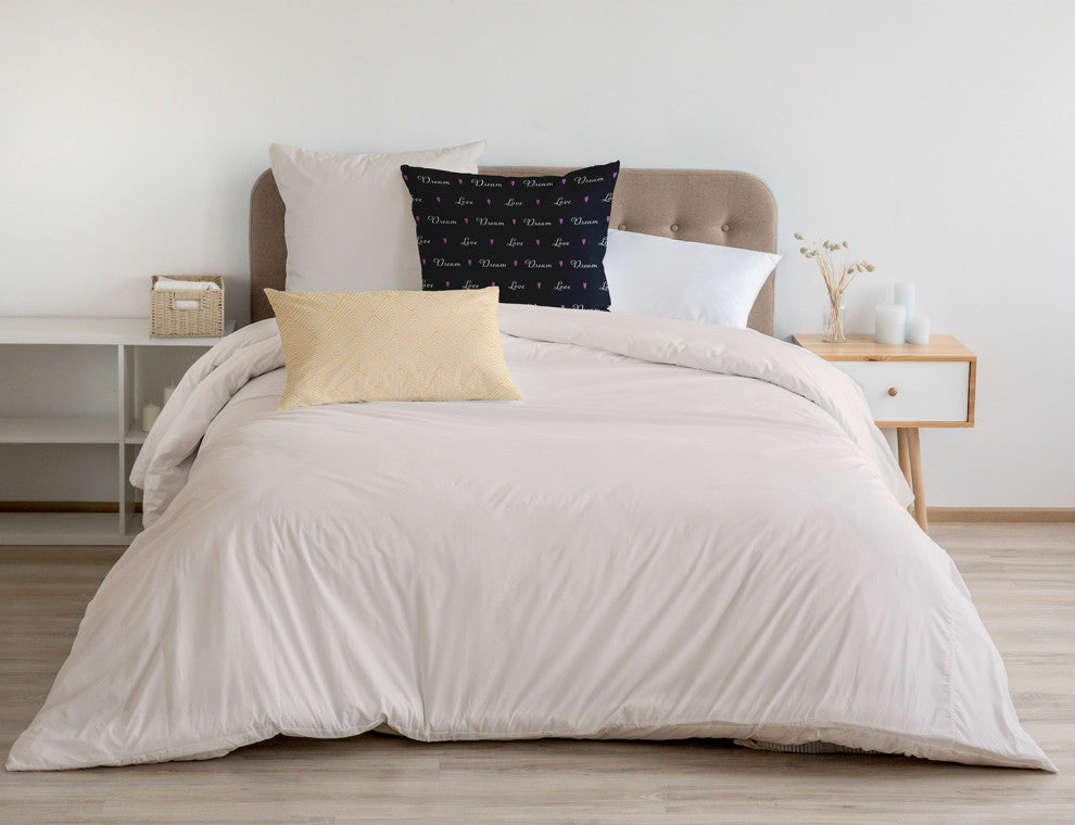 Love Dream Decorative Throw Pillow, Black, 18"x18"