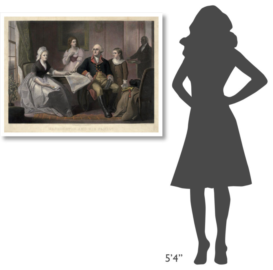 "Washington and His Family" Digital Paper Print by William Sartain, 42"x32"