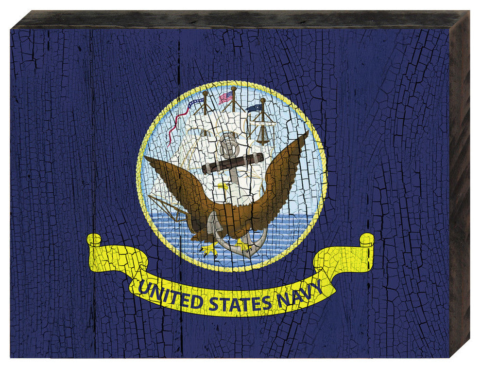 Usa Navy Wooden Block
