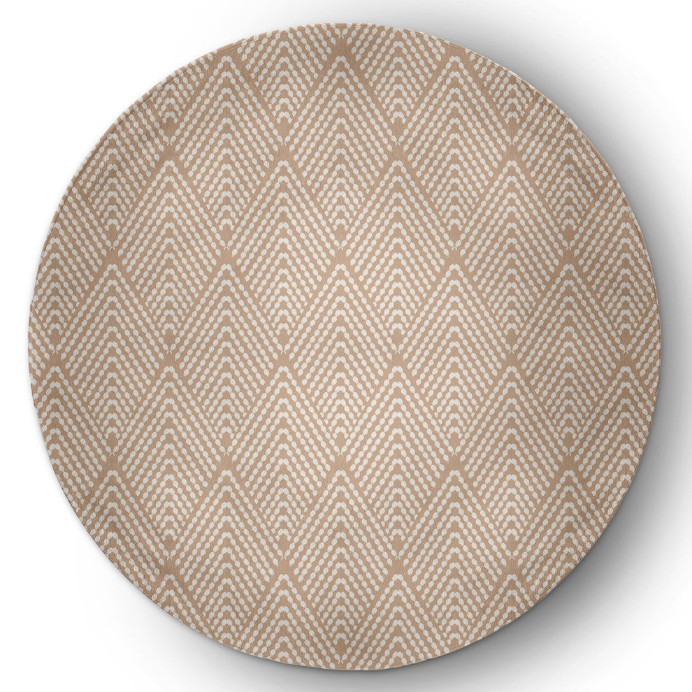 Lifeflor Diamond Spring Chenille Rug, Basswood Brown, 5' Round