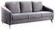 Sofia Velvet Modern Chic Sofa Couch, Gray