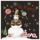 "Sweet Snowmen IV Black" Digital Paper Print by Anne Tavoletti, 20"x20"