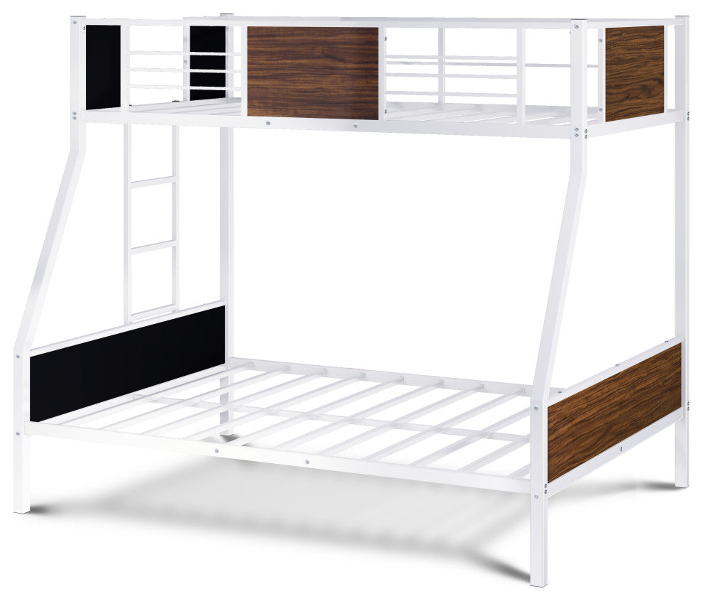Jackson Full Twin Bunk Bed In Powder Coating White Color