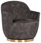 Casey Swivel Lounge Chair, Nono Shitake