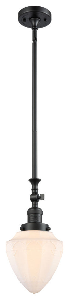 Innovations 206-BK-G661-7-LED 1 Light Mini Pendant, Matte Black