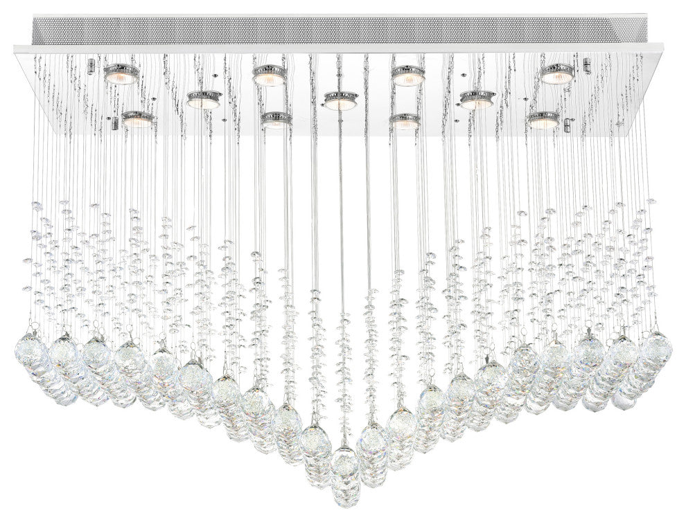 Twinkle 11 Light Flush Mount With Chrome Finish