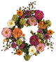 24" Mixed Peony Wreath