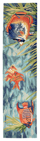 Ravella Tropical Fish Indoor/Outdoor Rug, Ocean, 2'x8'