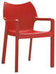 Compamia Diva Outdoor Dining Armchair, Set of 2, Red