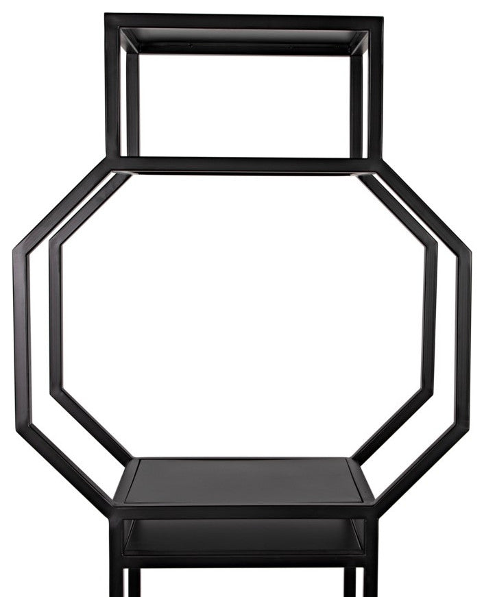 Downtown B Bookcase, Black Metal
