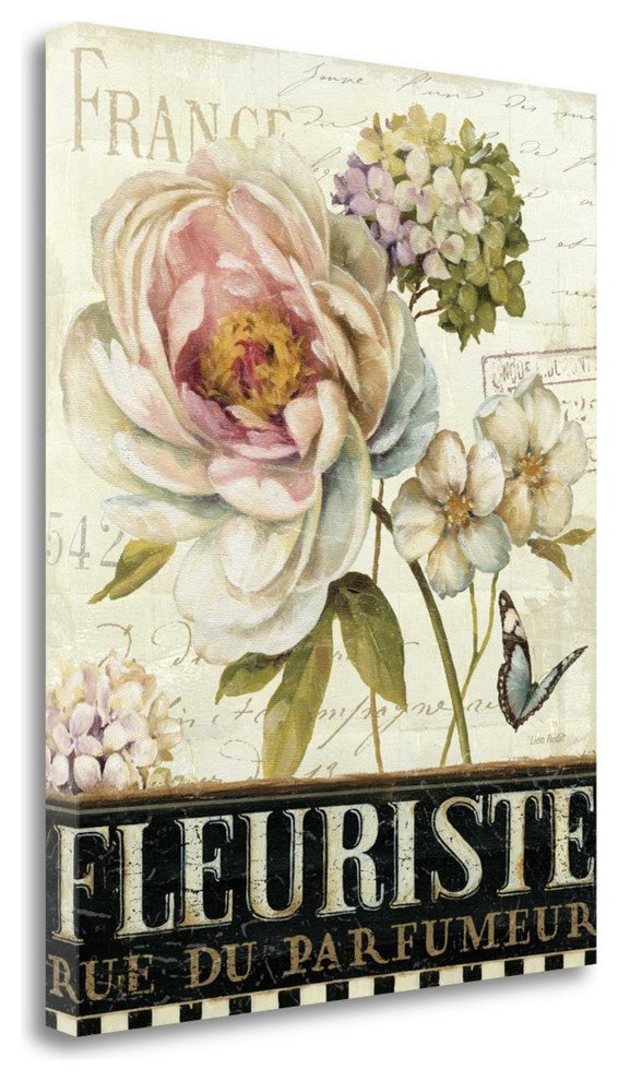 "Marche De Fleurs III" By Lisa Audit, Giclee Print on Gallery Wrap Canvas
