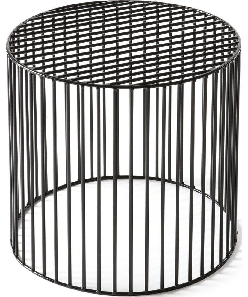 Atipico Tamburo Rounded Coffee Table, Jet Black